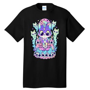 Kawaii Pastel Goth Cute and Creepy Occult Cat Ouija Board  Tall T-Shirt