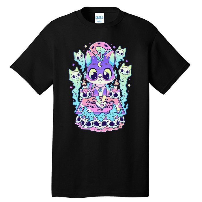 Kawaii Pastel Goth Cute and Creepy Occult Cat Ouija Board  Tall T-Shirt