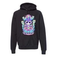 Kawaii Pastel Goth Cute and Creepy Occult Cat Ouija Board  Premium Hoodie