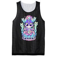 Kawaii Pastel Goth Cute and Creepy Occult Cat Ouija Board  Mesh Reversible Basketball Jersey Tank