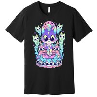 Kawaii Pastel Goth Cute and Creepy Occult Cat Ouija Board  Premium T-Shirt