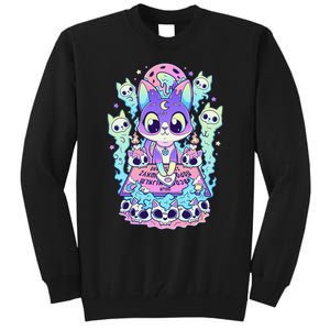 Kawaii Pastel Goth Cute and Creepy Occult Cat Ouija Board  Tall Sweatshirt