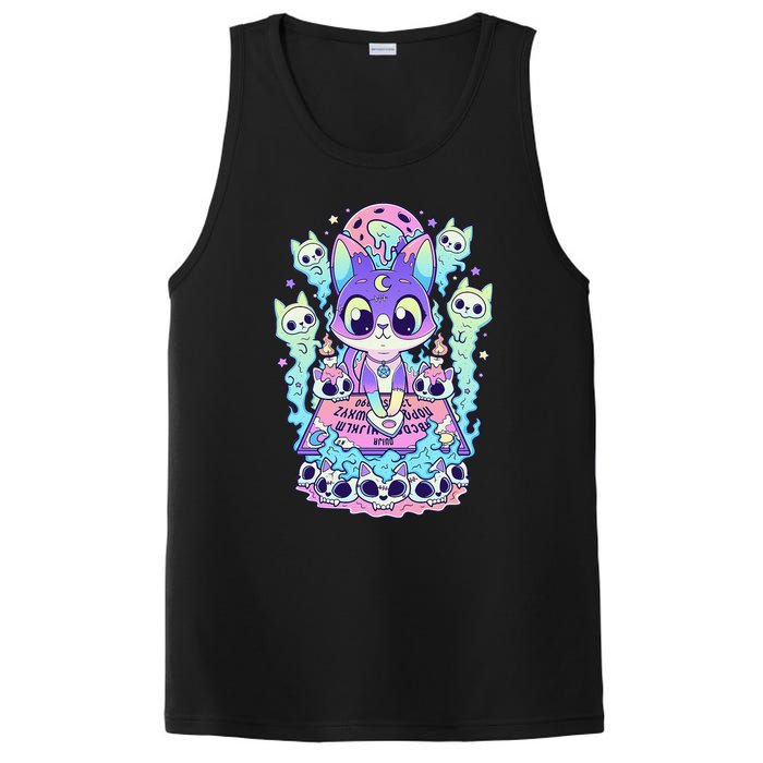 Kawaii Pastel Goth Cute and Creepy Occult Cat Ouija Board  PosiCharge Competitor Tank