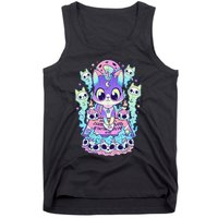 Kawaii Pastel Goth Cute and Creepy Occult Cat Ouija Board  Tank Top