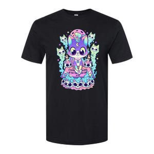 Kawaii Pastel Goth Cute and Creepy Occult Cat Ouija Board  Softstyle CVC T-Shirt