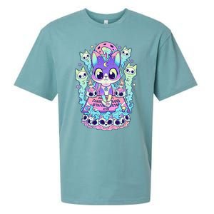 Kawaii Pastel Goth Cute and Creepy Occult Cat Ouija Board  Sueded Cloud Jersey T-Shirt