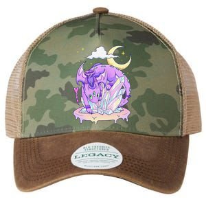 Kawaii Pastel Goth Cute Creepy Crystal Dragon  Legacy Tie Dye Trucker Hat