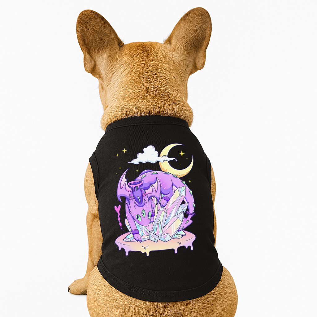 Kawaii Pastel Goth Cute Creepy Crystal Dragon  Doggie Tank
