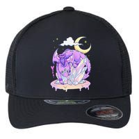 Kawaii Pastel Goth Cute Creepy Crystal Dragon  Flexfit Unipanel Trucker Cap