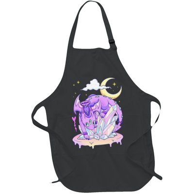 Kawaii Pastel Goth Cute Creepy Crystal Dragon  Apron