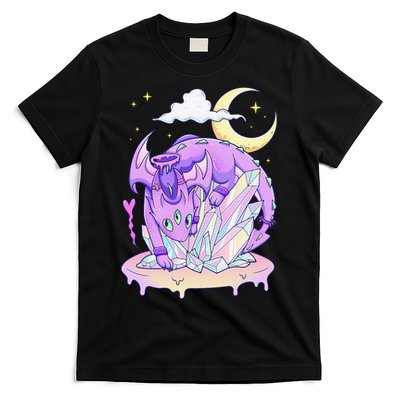 Kawaii Pastel Goth Cute Creepy Crystal Dragon  T-Shirt