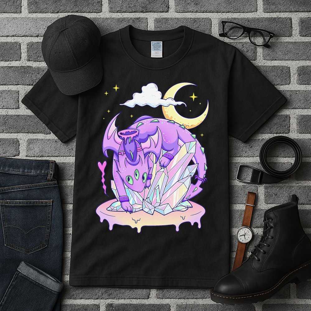 Kawaii Pastel Goth Cute Creepy Crystal Dragon  Tall T-Shirt