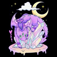 Kawaii Pastel Goth Cute Creepy Crystal Dragon  Tall T-Shirt