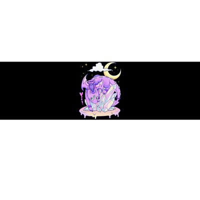 Kawaii Pastel Goth Cute Creepy Crystal Dragon  Bumper Sticker