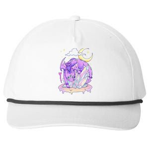 Kawaii Pastel Goth Cute Creepy Crystal Dragon  Snapback Five-Panel Rope Hat