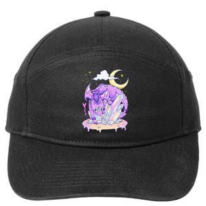 Kawaii Pastel Goth Cute Creepy Crystal Dragon  7-Panel Snapback Hat