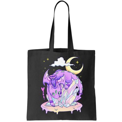 Kawaii Pastel Goth Cute Creepy Crystal Dragon  Bag