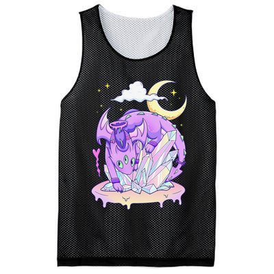 Kawaii Pastel Goth Cute Creepy Crystal Dragon  Mesh Reversible Basketball Jersey Tank