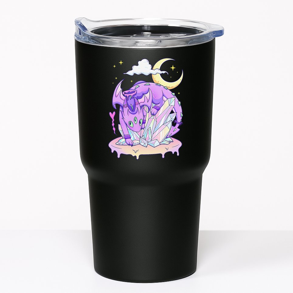 Kawaii Pastel Goth Cute Creepy Crystal Dragon  Tumbler
