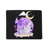 Kawaii Pastel Goth Cute Creepy Crystal Dragon  Mousepad