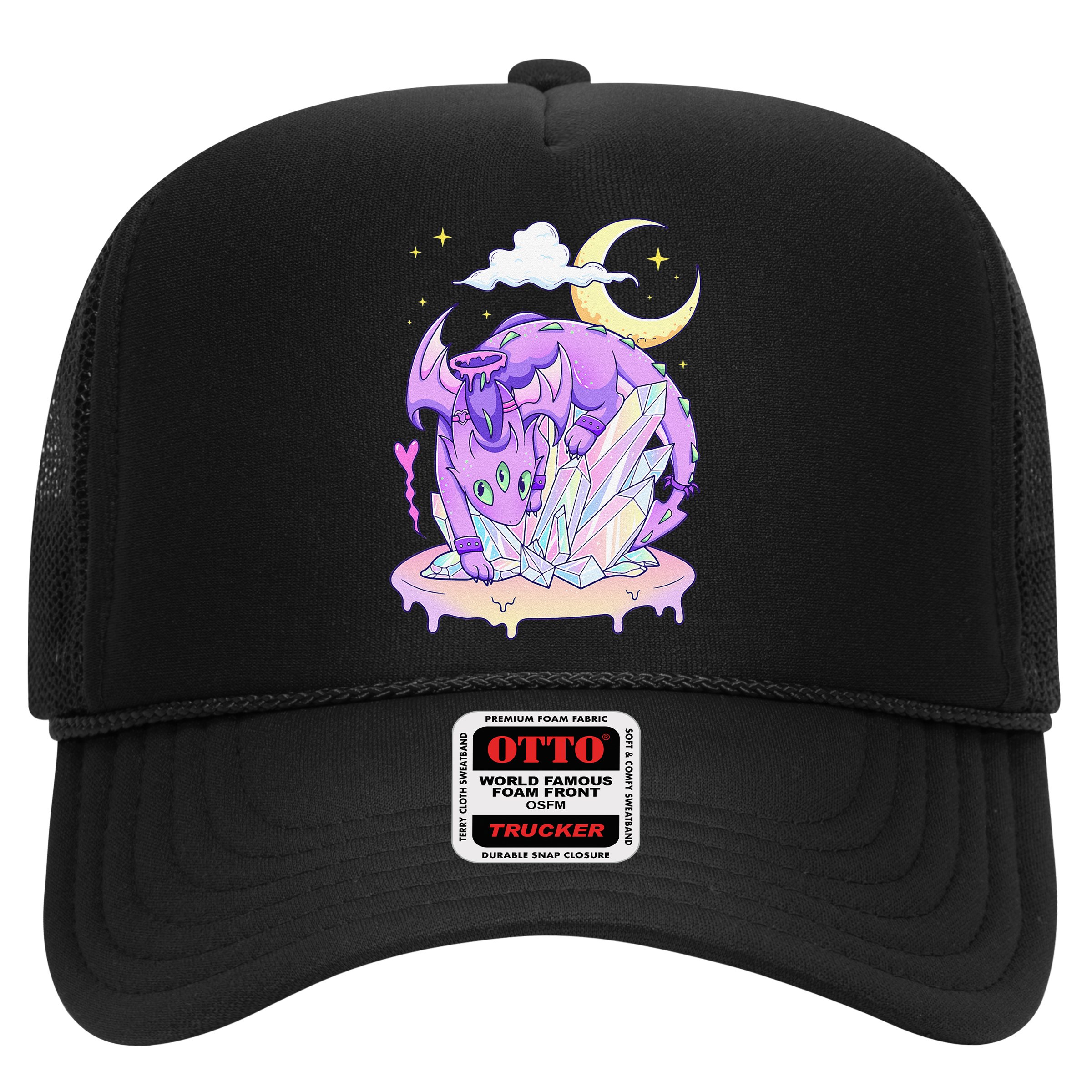 Kawaii Pastel Goth Cute Creepy Crystal Dragon  Hat