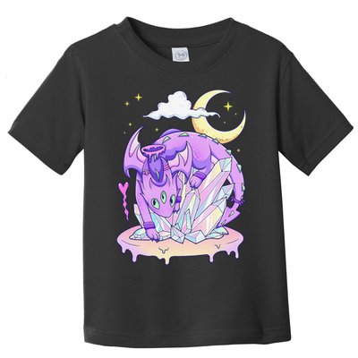 Kawaii Pastel Goth Cute Creepy Crystal Dragon  Toddler T-Shirt