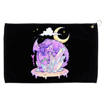 Kawaii Pastel Goth Cute Creepy Crystal Dragon  Grommeted Golf Towel