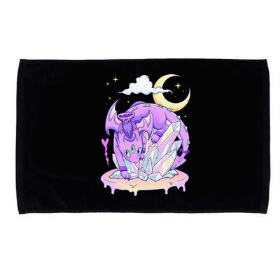 Kawaii Pastel Goth Cute Creepy Crystal Dragon  Microfiber Hand Towel