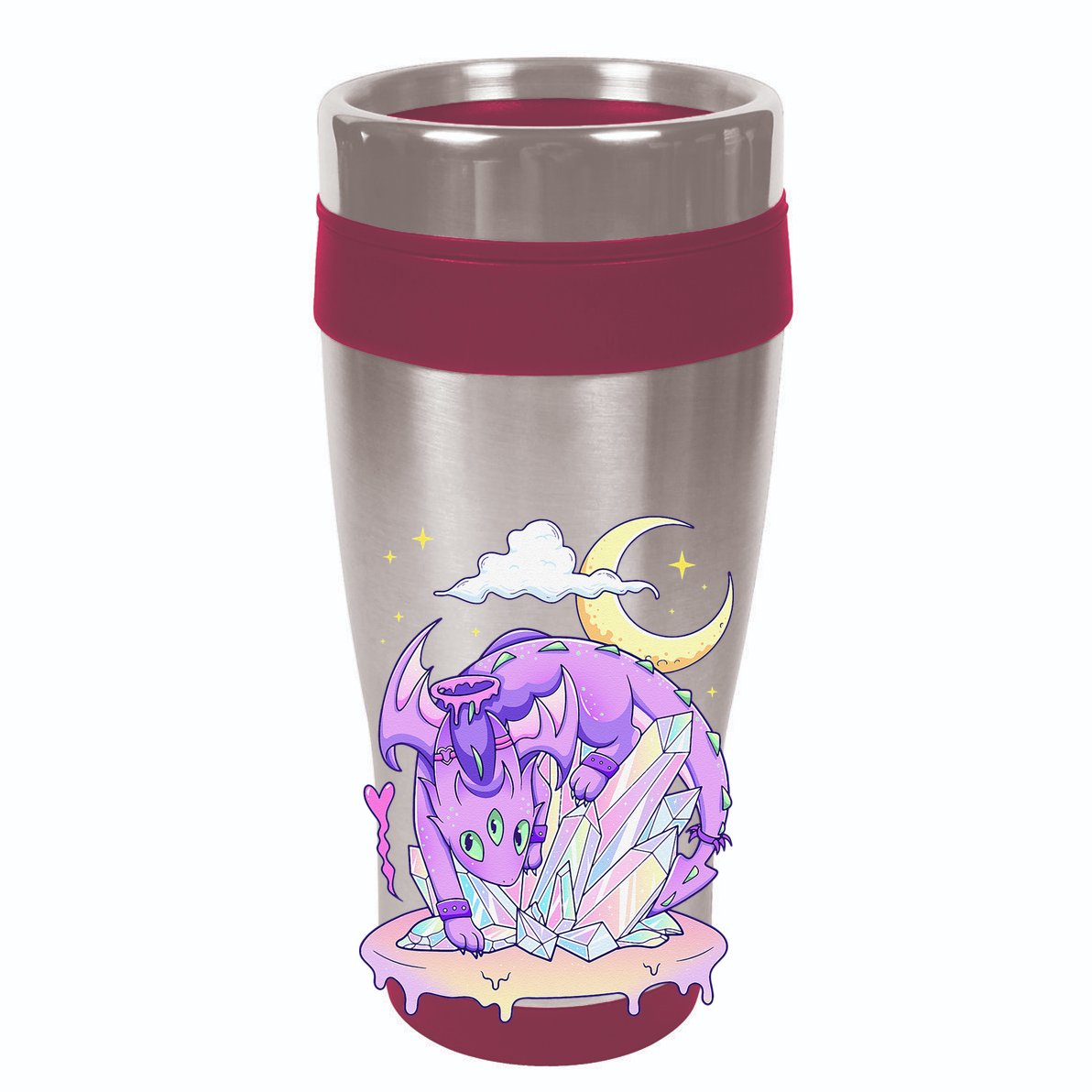 Kawaii Pastel Goth Cute Creepy Crystal Dragon  Zip Tote Bag
