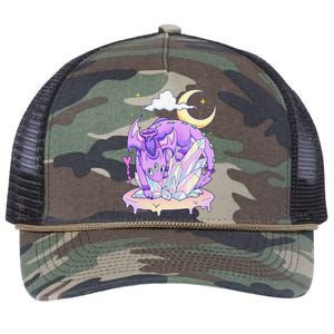 Kawaii Pastel Goth Cute Creepy Crystal Dragon  Retro Rope Trucker Hat Cap