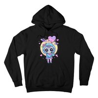 Kawaii Pastel Goth Cute Creepy Sugar Skull Day Of The Death  Hoodie