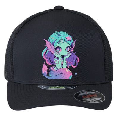 Kawaii Pastel Goth Creepy Cute Witchy Zombie Mermaid Flexfit Unipanel Trucker Cap