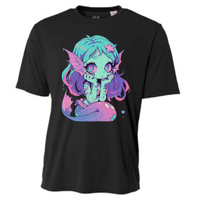 Kawaii Pastel Goth Creepy Cute Witchy Zombie Mermaid Cooling Performance Crew T-Shirt