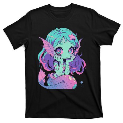 Kawaii Pastel Goth Creepy Cute Witchy Zombie Mermaid T-Shirt