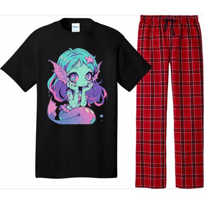 Kawaii Pastel Goth Creepy Cute Witchy Zombie Mermaid Pajama Set