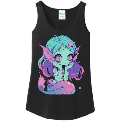 Kawaii Pastel Goth Creepy Cute Witchy Zombie Mermaid Ladies Essential Tank