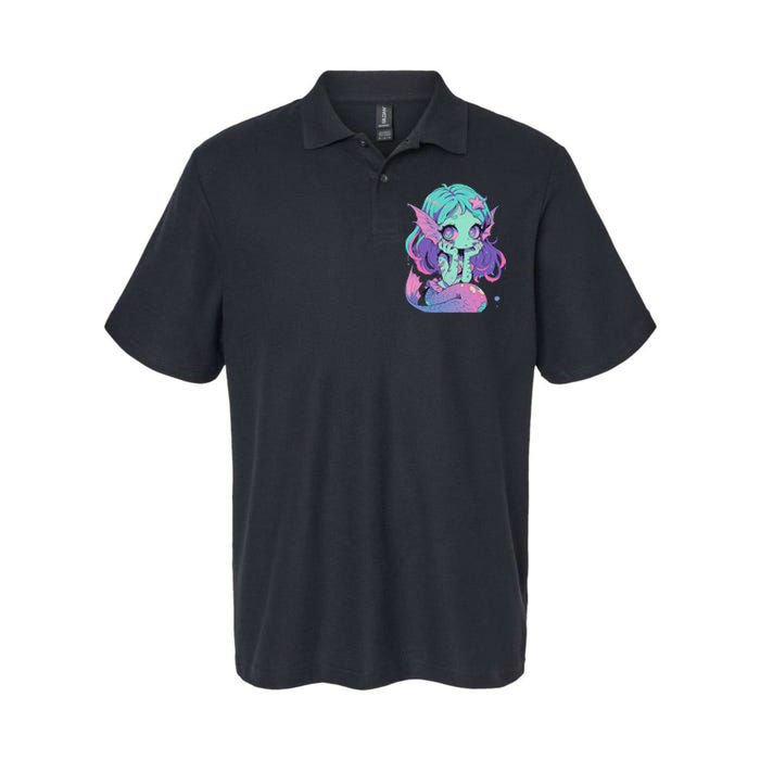 Kawaii Pastel Goth Creepy Cute Witchy Zombie Mermaid Softstyle Adult Sport Polo