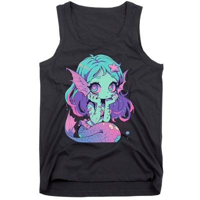 Kawaii Pastel Goth Creepy Cute Witchy Zombie Mermaid Tank Top