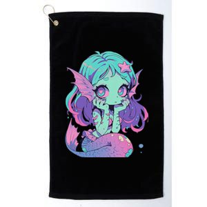 Kawaii Pastel Goth Creepy Cute Witchy Zombie Mermaid Platinum Collection Golf Towel