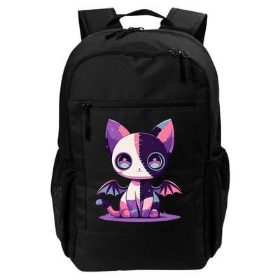 Kawaii Pastel Goth Creepy Cute Witchy Zombie Patchwork Cat Backpack