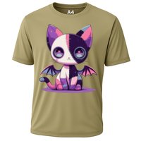 Kawaii Pastel Goth Creepy Cute Witchy Zombie Patchwork Cat Cooling Performance Crew T-Shirt