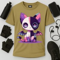 Kawaii Pastel Goth Creepy Cute Witchy Zombie Patchwork Cat Cooling Performance Crew T-Shirt