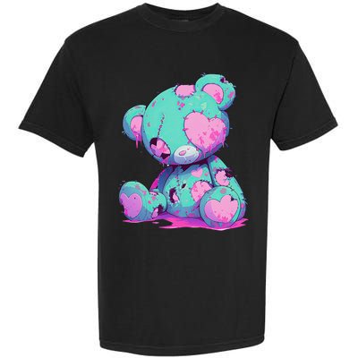 Kawaii Pastel Goth Creepy Cute Witchy Zombie Teddy Bear Garment-Dyed Heavyweight T-Shirt
