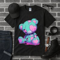 Kawaii Pastel Goth Creepy Cute Witchy Zombie Teddy Bear Tall T-Shirt