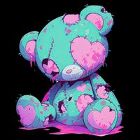 Kawaii Pastel Goth Creepy Cute Witchy Zombie Teddy Bear Tall T-Shirt