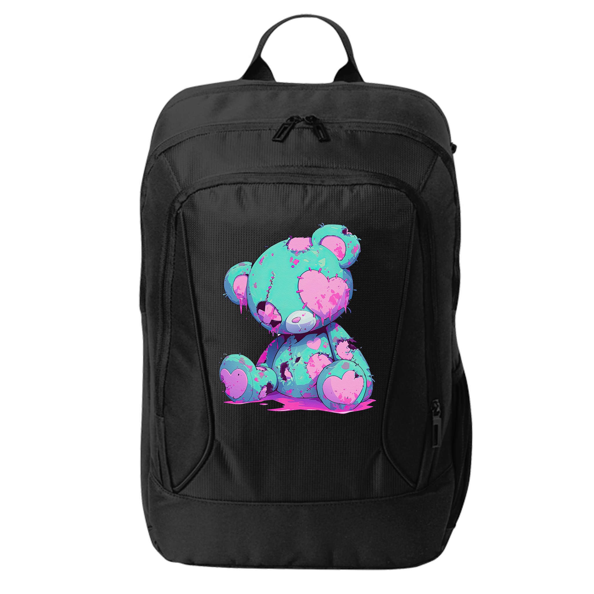 Kawaii Pastel Goth Creepy Cute Witchy Zombie Teddy Bear City Backpack