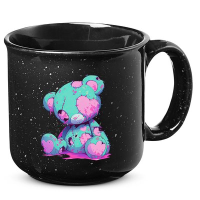 Kawaii Pastel Goth Creepy Cute Witchy Zombie Teddy Bear 15oz Campfire Ceramic Mug