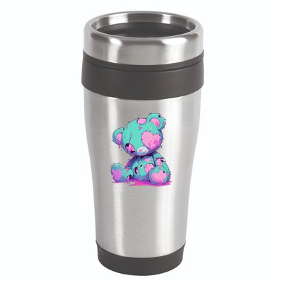 Kawaii Pastel Goth Creepy Cute Witchy Zombie Teddy Bear 16oz Travel Tumbler