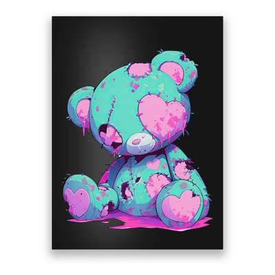 Kawaii Pastel Goth Creepy Cute Witchy Zombie Teddy Bear Poster