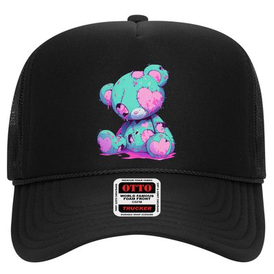 Kawaii Pastel Goth Creepy Cute Witchy Zombie Teddy Bear Trucker Hat
